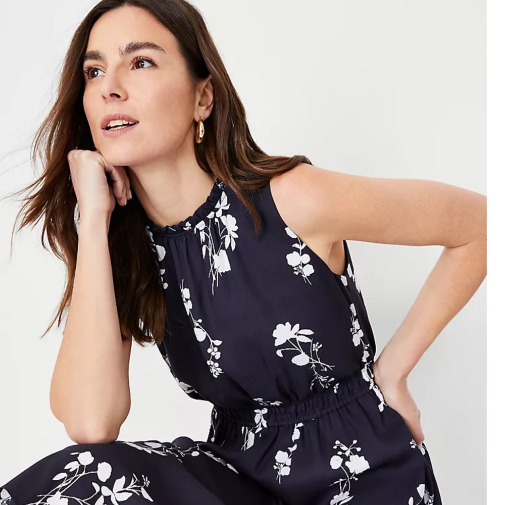 Floral Sleeveless Jumpsuit